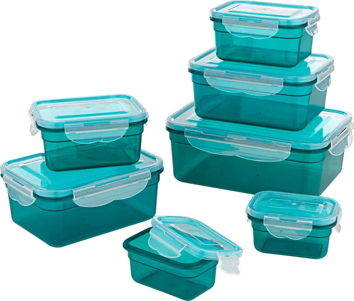 Gourmetmaxx Klick-it Aufbewahrungsbehälter-Set grün, 14-tlg.