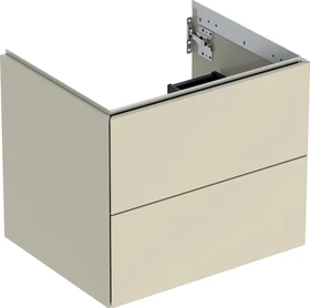 Geberit ONE Unterschrank für Waschtisch, mit zwei Schubladen, 60cm, sandgrau/lackiert hochglanz