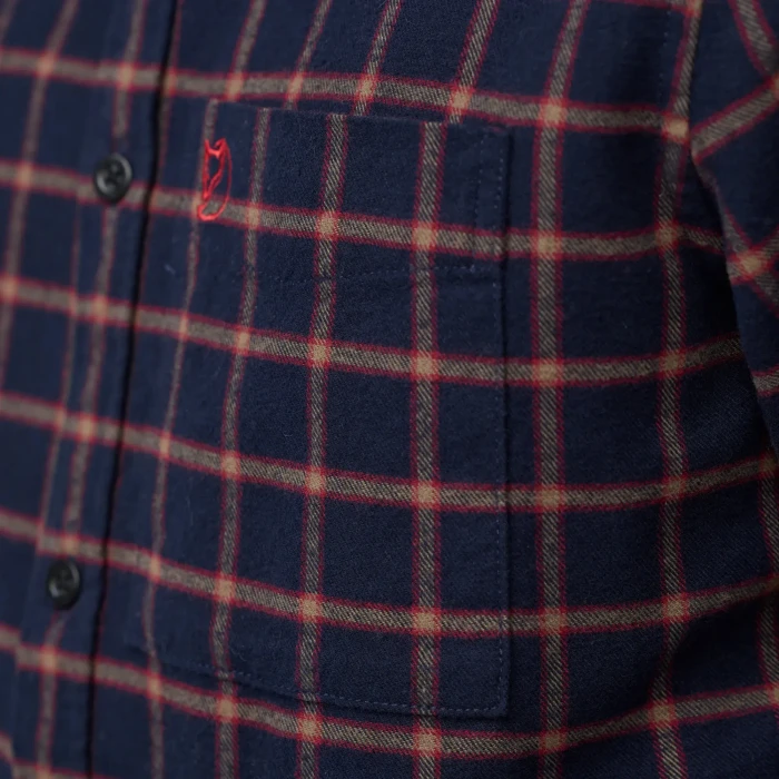 Fjällräven Övik Flannel Hemd langarm dark navy (Herren)
