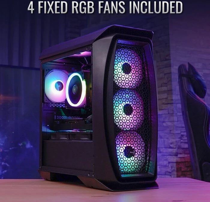 AeroCool Aero One Mini Frost, schwarz, Glasfenster