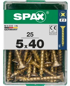Spax YELLOX A2L 4CUT PZ2 Universalschraube, 5x40mm, 25 Stück