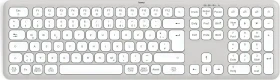 Hama WK-550 Multi-Device-Tastatur, grau/weiß, USB/Bluetooth, DE