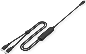 Value USB-C Splitter Y-Kabel, 100W, USB-C [Stecker] auf 2x USB-C [Stecker], 1.8m, schwarz (11.99.8312)