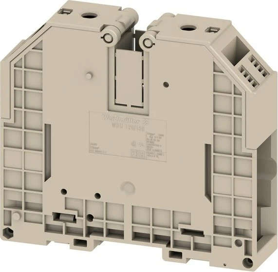 Weidmüller WDU 120/150 Durchgangs-Reihenklemme, Schraubanschluss, dunkelbeige, 120 mm², 269 A, 1000 V, Anzahl Anschlüsse: 2