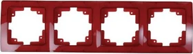 uniTEC MONACO Serie 206 Abdeckrahmen 4-fach, rot