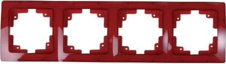 uniTEC MONACO Serie 206 Abdeckrahmen 4-fach, rot