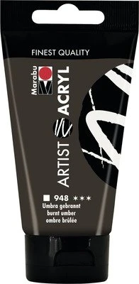 Marabu Artist Acryl Acrylfarbe, umbra gebrannt, 75ml