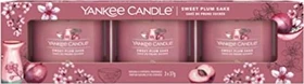 Yankee Candle Sweet Plum Sake Duftkerze, 111g (3x 37g)