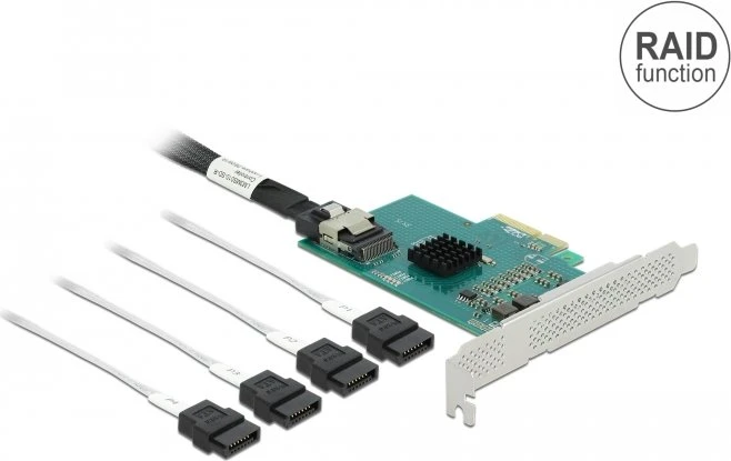 DeLOCK PCIe zu 4x SATA 6Gb/s, PCIe 2.0 x4
