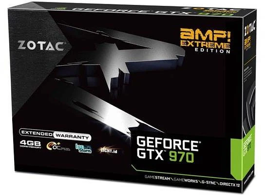 Zotac GeForce GTX 970 AMP! Extreme, 4GB GDDR5, DVI, HDMI, 3x DP