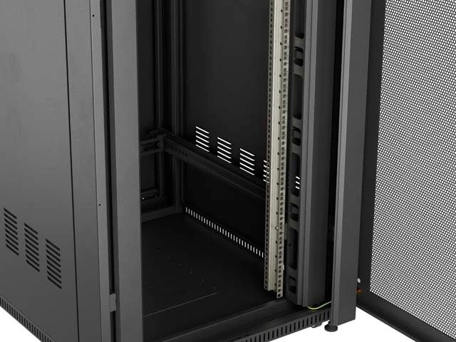 Lanberg 19" Rackschrank 42HE, freistehend, Flat Pack, Gitternetztür, IP20, RAL 9004, 1000mm tief