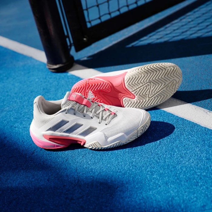 adidas Barricade 13 cloud white/champagne met./lucid red (Damen)