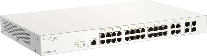 D-Link Nuclias DBS-2000 Rackmount Gigabit Managed Switch, 24x RJ-45, 4x RJ-45/SFP, 370W PoE+