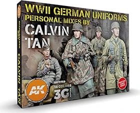AK-Interactive 3rd Gen Acrylic Colors Signature Set Calvin Tan WWII German Uniforms Farbset, 18-tlg.