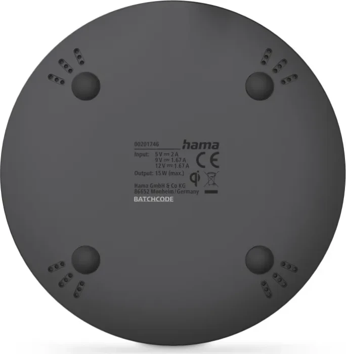 Hama Kabelloses Smartphone-Ladepad 15W schwarz