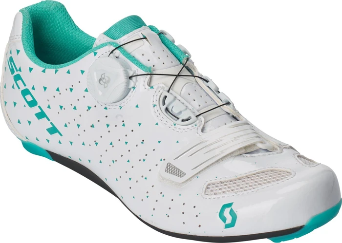 Scott Road Comp BOA gloss white/turquoise blue (Damen)