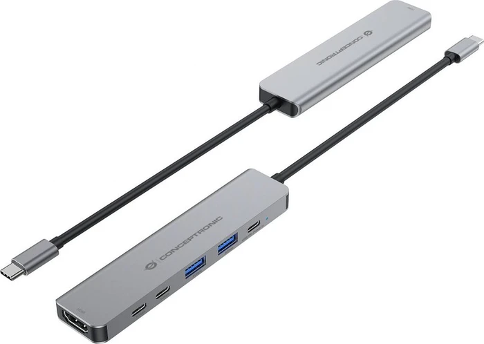 Conceptronic DONN33G 6-in-1 Dockingstation, USB-C 3.0 [Stecker]