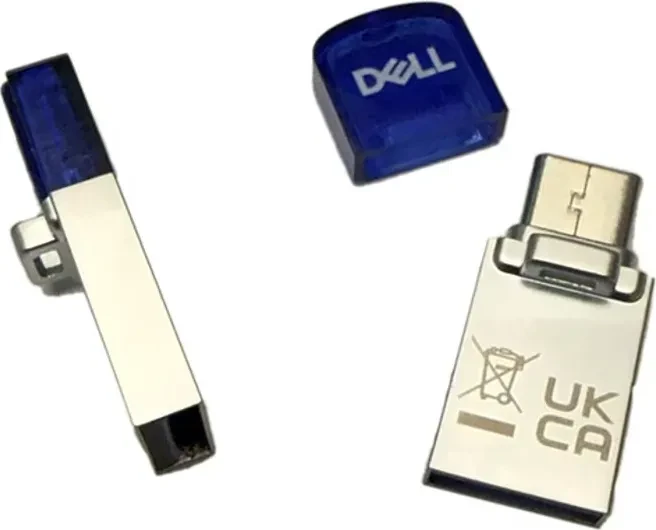 Dell USB A/C Combo Flash Drive 64GB, USB-A + USB-C, USB 3.2 Gen 1×1