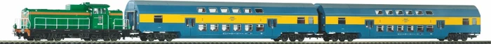 Piko - Spur H0 Start-Set - Start-Set SM42 mit Doppelstockwagen PKP