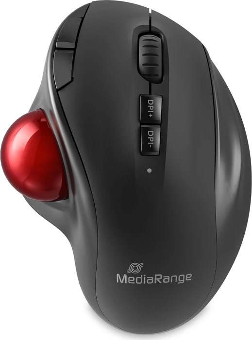 MEDIARANGE MROS263 Maus Trackball kabellos schwarz - Trackball - 2.400 dpi