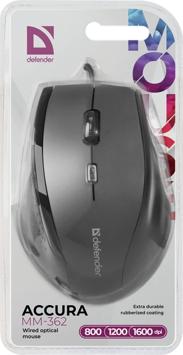Defender Accura MM-362 Wired Optical Mouse schwarz, USB