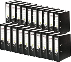 Falken Color Ordner 2-Ring PP, 80mm, A4, schwarz, 20er-Pack