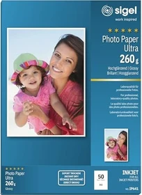 Sigel Photo Paper Ultra Inkjetpapier hochglänzend weiß, A4, 260g/m², 50 Blatt