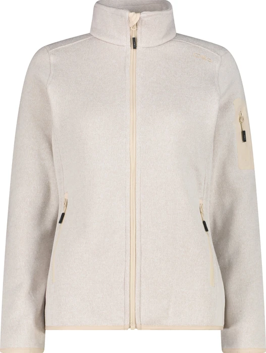 CMP Knit Tech Melange Fleece Jacke vaniglia/bianco (Damen)