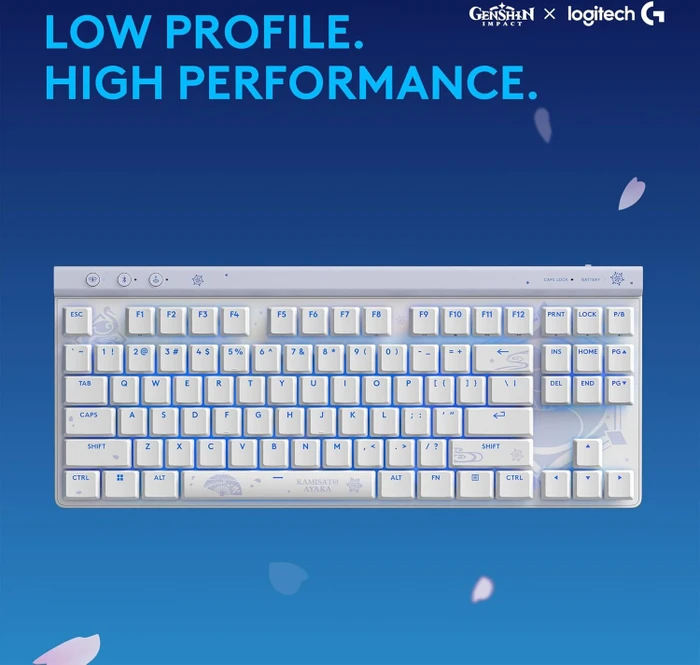 Logitech G515 Lightspeed TKL, Genshin Impact Edition: Kamisato Ayaka Special, GL TACTILE, USB/Bluetooth, US