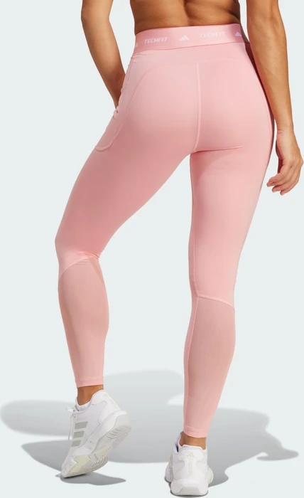adidas TECHFIT Stash Pocket Full-Length Hose lang semi pink spark (Damen)