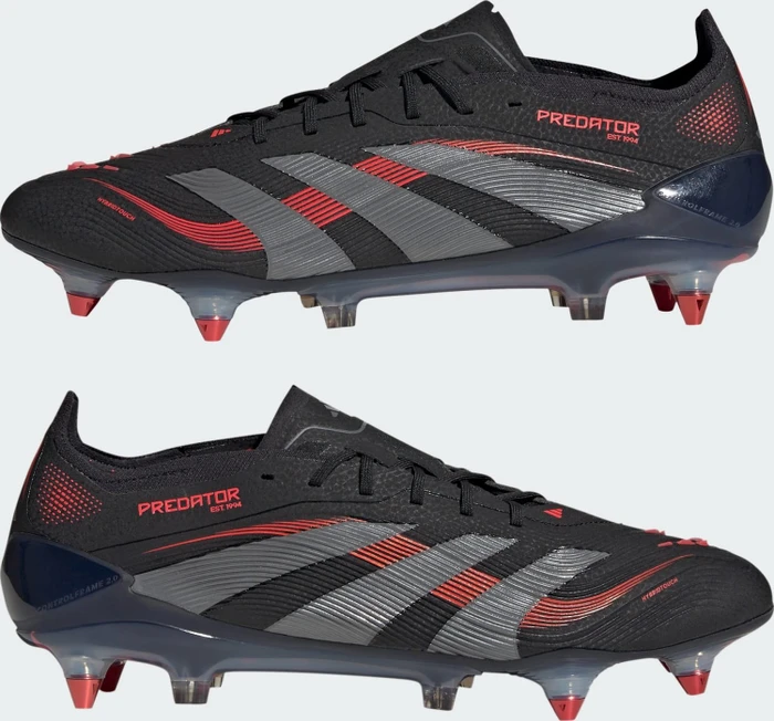 adidas Predator Elite SG core black/grey four/lucid red