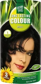 Henna Plus Long Lasting Colour Haarfarbe 1 Black, 100ml