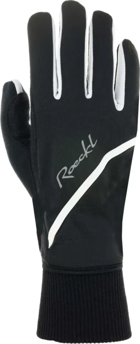 Roeckl Eriz Laufhandschuhe schwarz/weiß (Damen)