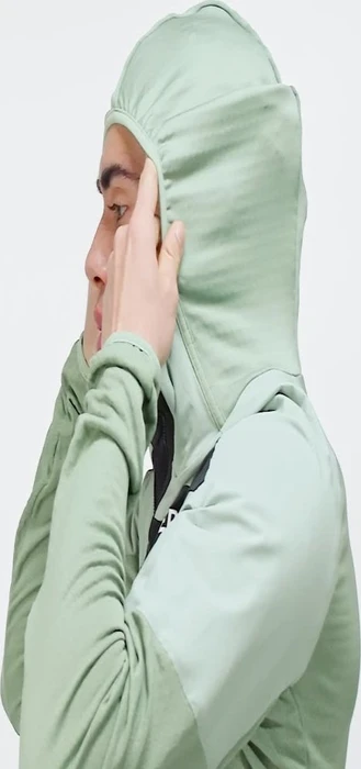 adidas Terrex Techrock Hooded Wind Fleece Jacke silver green (Herren)