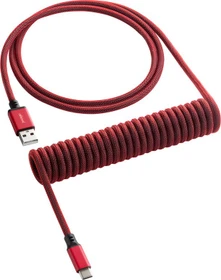 CableMod Classic Coiled Keyboard Cable USB Micro-B auf USB-A, Tastaturkabel (Spiral-Textilkabel), 1.5m, Republic Red