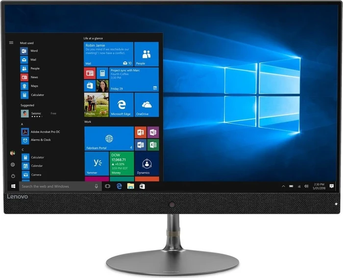 Lenovo IdeaCentre AIO 730S-24IKB, grau, Core i5-8250U, 8GB RAM, 128GB SSD, 1TB HDD, Radeon 530, PL