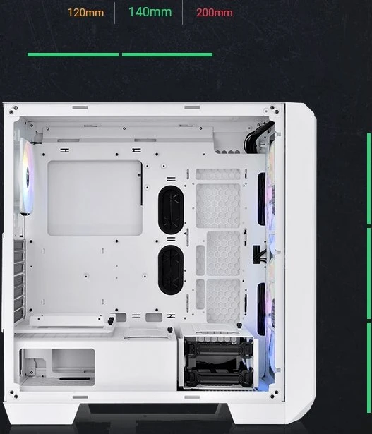 Thermaltake View 300 MX Snow Edition, weiß, Glasfenster