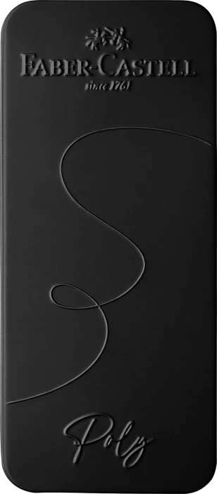 Faber-Castell Poly Ball/Pen Füllfeder und Kugelschreiber Geschenk-Set, all-black, im Metall-Etui, 2 Stück