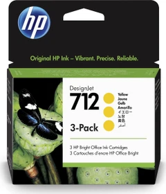 HP Tinte 712 gelb, 3er-Pack