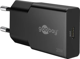 Wentronic Goobay USB-C PD GaN Schnellladegerät (20W) schwarz