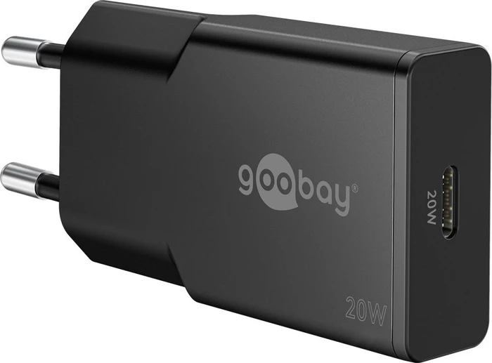 Wentronic Goobay USB-C PD GaN Schnellladegerät (20W) schwarz