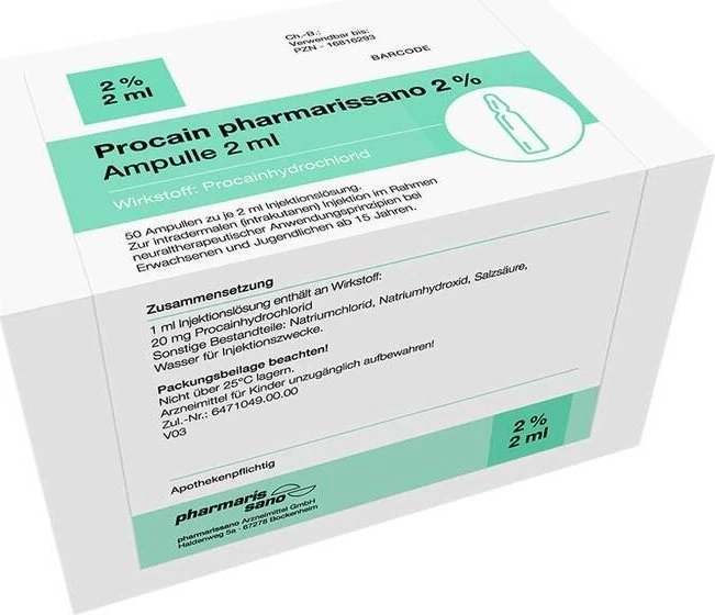 medphano Procain pharmarissano 2% Injektionslösung Ampullen, 100ml