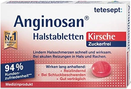 Tetesept Anginosan Halstabletten zuckerfrei, 20 Stück