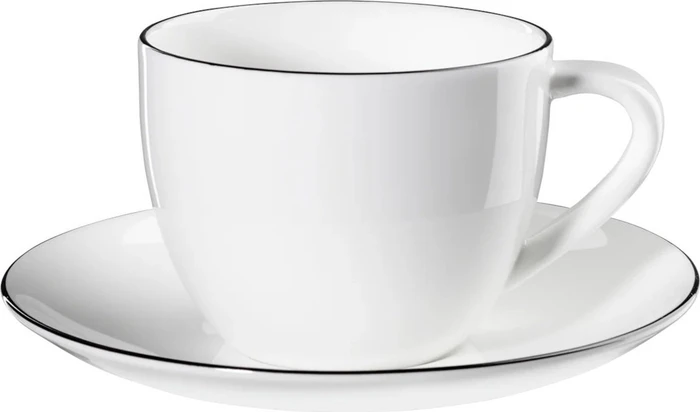ASA Selection à table ligne noire Cappuccinotasse mit Untertasse, 2-tlg.