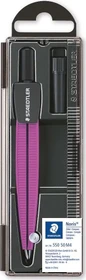 Staedtler Noris Club 550 Schulzirkel Metall, schwarz/violett, Klappdeckeletui