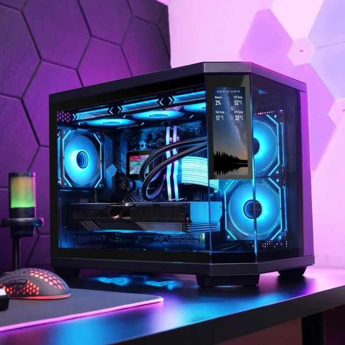 Mars Gaming MC-3TCORELCDM Black, Glasfenster