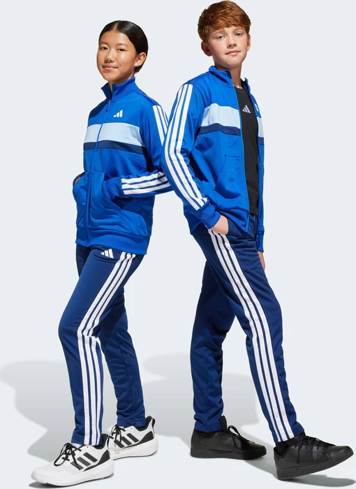 adidas Seasonal Essentials Tiberio 3-Streifen Tricot Trainingsanzug royal blue/white/glow blue (Junior)