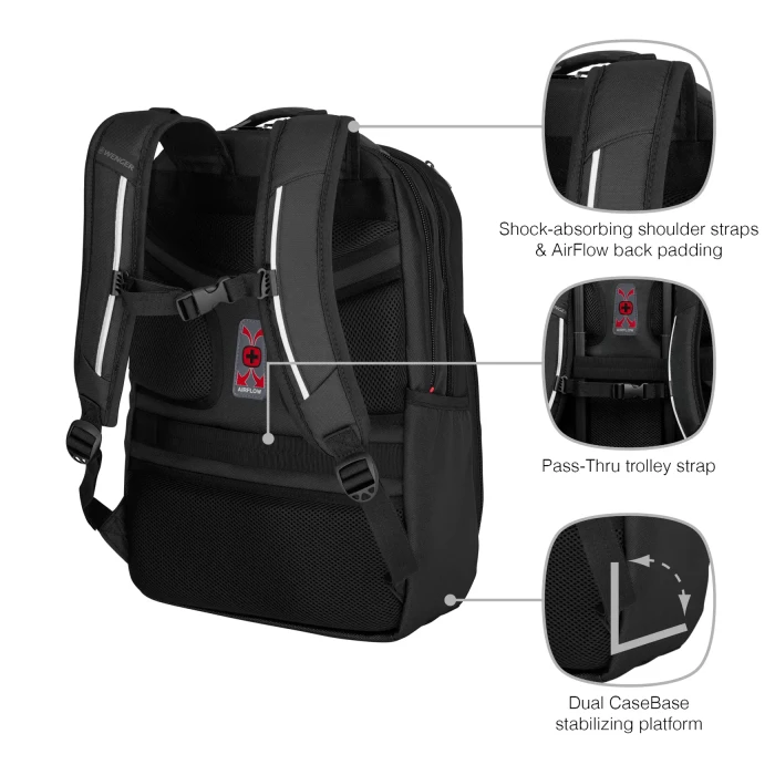 Wenger Cosmic 17" Laptop-Rucksack, schwarz