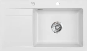 systemceram Stema 86 SL Einbau Becken rechts mit Ablauffernbedienung satin