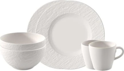 Villeroy & Boch Manufacture Rock Frühstücksservice blanc, 6-tlg.